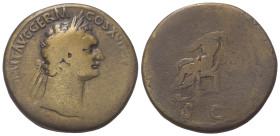 Domitianus (81 - 96 n. Chr.).

 Sesterz (Bronze). 95 - 96 n. Chr. Rom.
Vs: [IMP CAE]S DOMIT AVG GERM COS XVII C[ENS PER P P]. Kopf mit Lorbeerkranz...