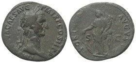 Domitianus (81 - 96 n. Chr.).

 As. 96 n. Chr. Rom.
Vs: IMP NERVA CAES AVG P M TR P COS II P P. Kopf mit Lorbeerkranz rechts.
Rs: FORTVNA AVGVST. ...