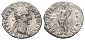 Nerva (96 - 98 n. Chr.).

 Denar (Silber). 97 n. Chr. Rom.
Vs: IMP NERVA CAES AVG P M TR P COS III P P. Kopf mit Lorbeerkranz rechts.
Rs: AEQVITAS...