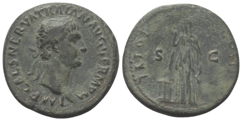 Traianus (98 - 117 n. Chr.).

 As. 98 - 99 n. Chr. Rom.
Vs: IMP CAES NERVA TR...