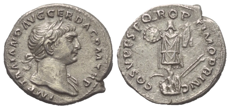 Traianus (98 - 117 n. Chr.).

 Denar (Silber). 103 - 111 n. Chr. Rom.
Vs: IMP...