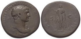 Traianus (98 - 117 n. Chr.).

 Sesterz. 103 - 111 n. Chr. Rom.
Vs: IMP CAE[S NER]VAE TRAIANO AVG GER DAC P M [TR P COS V P P]. Büste mit Lorbeerkra...