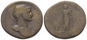 Traianus (98 - 117 n. Chr.).

 Sesterz. 103 - 111 n. Chr. Rom.
Vs: IMP CAES NERVAE TRAIANO AVG GER DAC P M TR P COS V P P. Büste mit Lorbeerkranz u...