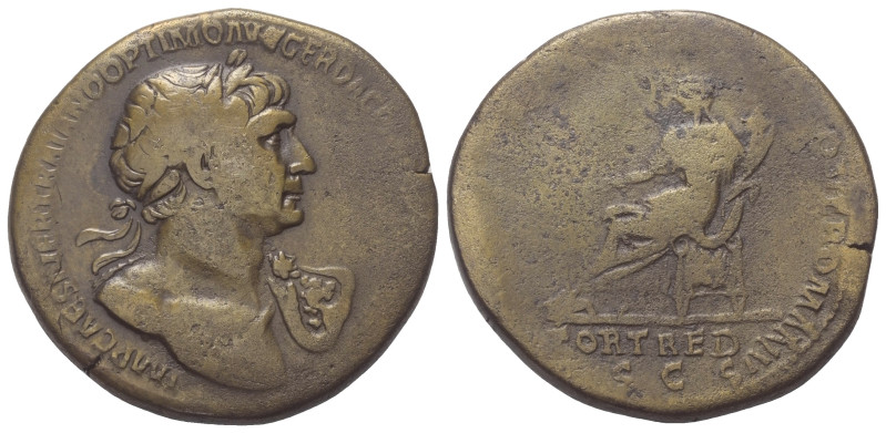 Traianus (98 - 117 n. Chr.).

 Sesterz. 114 - 117 n. Chr. Rom.
Vs: IMP CAES N...