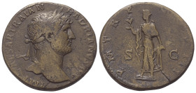 Hadrianus (117 - 138 n. Chr.).

 Sesterz. 121 - 122 n. Chr. Rom.
Vs: IMP CAESAR TRAIAN HADRIANVS AVG. Büste mit Lorbeerkranz und Drapierung rechts....