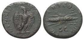 Hadrianus (117 - 138 n. Chr.).

 Quadrans (Bronze). 121 - 122 n.Chr. Rom.
Vs: IMP CAESAR TRAIAN HADRIANVS AVG. Stehender Adler nach links blickend....