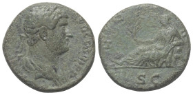 Hadrianus (117 - 138 n. Chr.).

 As (Bronze). 134 - 138 n. Chr. Rom.
Vs: HADRIANVS AVG COS III P P. Kopf mit Lorbeerkranz rechts.
Rs: HISPANIA / S...