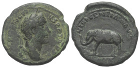 Antoninus Pius (138 - 161 n. Chr.).

 As. 148 - 149 n. Chr. Rom.
Vs: ANTONINVS AVG PIVS P P TR P XII. Kopf mit Lorbeerkranz rechts.
Rs: MVNIFICENT...