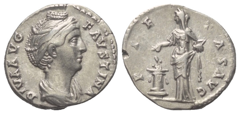 Faustina I. (gest. 141 n. Chr.). Diva Faustina I.

 Denar (Silber). Nach 141 n...