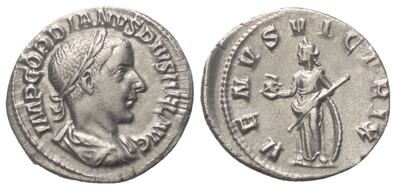 Gordianus III. (238 - 244 n. Chr.).

 Denar (Silber). 241 n. Chr. Rom.
Vs: IM...