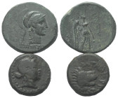 Griechische Münzen - Lots.


Pergamon (Mysien) / Antandros (Troas).

Lot (2 Stück): Bronze, 5. - 3. Jhdt. v. Chr.

Sehr schön - fast sehr schön...