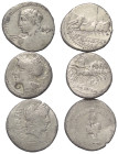 Römische Münzen - Lots. Republik.


Lot (3 Stück, Silber): Denare.
L. Appuleius Saturninus (104 v. Chr.), Mn. Fonteius (85 v. Chr.) und C. Liciniu...