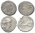 Römische Münzen - Lots. Republik.


Lot (2 Stück, Silber): Denare.
L. Iulius Bursio (85 v. Chr.) und T. Carisius (46 v. Chr.).
Cr. 352/1a und Cr....