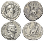 Römische Münzen - Lots. Kaiserzeit.


Lot (2 Stück, Silber): Denare des Vespasian (69 - 79 n. Chr.) 

Sehr schön.

Verkauft wie besehen, keine ...