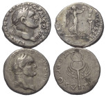Römische Münzen - Lots. Kaiserzeit.


Lot (2 Stück, Silber): Denare des Vespasian (69 - 79 n. Chr.) 

Sehr schön / fast sehr schön.

Verkauft w...