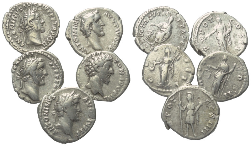 Römische Münzen - Lots. Kaiserzeit.


Lot (5 Stück, Silber): Antoninus Pius D...