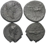 Römische Münzen - Lots. Kaiserzeit.


Lot (2 Stück, Bronze): As und Sesterz des Antoninus Pius (138 - 161 n. Chr.).

Sehr schön.

Verkauft wie ...