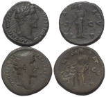 Römische Münzen - Lots. Kaiserzeit.


Lot (2 Stück, Bronze): Dupondius und As des Antoninus Pius (138 - 161 n. Chr.).

Fast sehr schön / sehr sch...