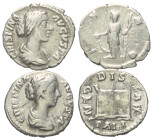 Römische Münzen - Lots. Kaiserzeit.


Lot (2 Stück, Silber): Denare der Crispina (gest. 192 n. Chr.).

Sehr schön.

Verkauft wie besehen, keine...