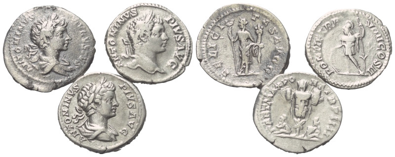 Römische Münzen - Lots. Kaiserzeit.


Lot (3 Stück, Silber): Caracalla Denare...