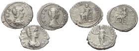 Römische Münzen - Lots. Kaiserzeit.


Lot (3 Stück, Silber): Denare der Iulia Domna (gest. 217 n. Chr.).

Sehr schön.

Verkauft wie besehen, ke...