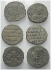 Byzantinische Münzen - Lots.


Verschiedene Herrscher.

Lot (6 Stück, Bronze): ca. 9. - 10. Jhdt. n. Chr.

Schön - sehr schön.

Verkauft wie ...