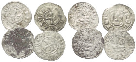 Mittelalter - Lots.


Achaia - Fürstentum. 
Guy II. de la Roche (1287 - 1308).

Lot (4 Stück, Silber): Denare.
Vs: + GVI DVX ATENES. Kreuz.
Rs...