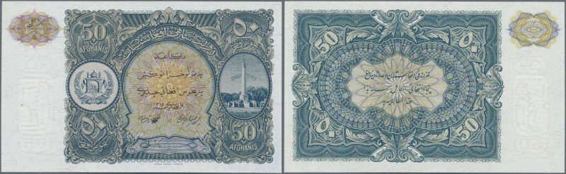 Afghanistan: 50 Afghanis SH1315 (1936) remainder with backside text in Farsi, P....