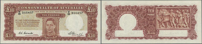 Australia: 10 Pounds ND(1940-52), Signature: Coombs & Watt, P.28c in perfect UNC...