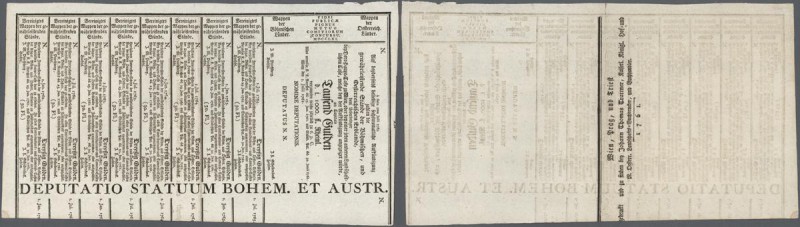 Austria: 1000 Gulden 1761 Obligation Vienna, PR W3c), complete sheet in conditio...