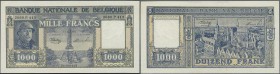 Belgium: 1000 Francs 1945 P. 128b in crisp original condition: UNC.