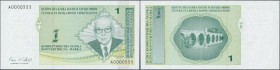 Bosnia & Herzegovina: 1 Convertible Mark 1998 P. 60 with low serial number #A0000555 in condition: aUNC.