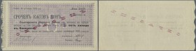 Bulgaria: 5000 Leva 1919 Specimen P. 25Ds, with red overprint, zero serial numbers, a light center fold and light handling in paper, a few pinholes, n...