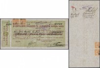 Bulgaria: 50.000 Leva 1922 P. 33B, rare note, 3 vertical folds, handling in paper, corner fold at upper right, no holes or tears, crisp strong paper a...