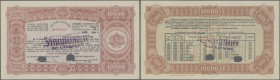 Bulgaria: 10.000 Leva 1942 P. 67D, very light center fold and light corner folding at upper right, 2 cancellation holes, stamped in center, no tears, ...