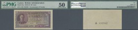 Ceylon: 50 Cents 1942 P. 45a, condition: PMG graded 50 aUNC.