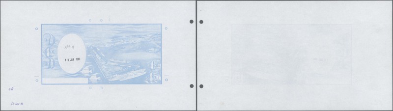 Djibouti: highly rare Archival back Proof print of the Banque de France for the ...