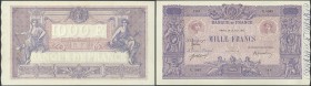 France: 1000 Francs June 5th 1917, P.67g (Fay 36-31) with ssignatures: Frachon, Laferrière, Picard, great original shape and excellent condition for t...