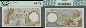 France: 100 Francs 1941, P.94, PCGS graded 64 Very Choice New PPQ
