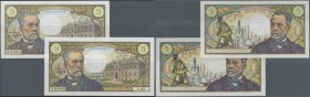 France: set of 2 notes 5 Francs 1966 and 1969 P. 146a, b, the first one with center fold, pressed but without holes, no pinholes, strong paper and ori...