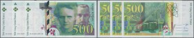 France: set 3 pcs CONSECUTIVE banknotes 500 Francs 1994 P. 160a in condition: UNC. (3 pcs consecutive)