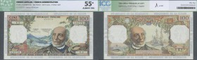 French Antilles: 100 Francs ND(1964) P. 10b, in condition: ICG graded 55* aUNC.