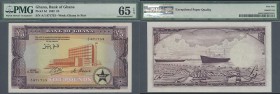 Ghana: 5 Pounds 1962 P. 3d, in condition: PMG graded 65 Gem UNC EPQ.