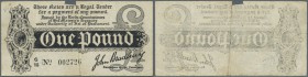 Great Britain: 1 Pound ND(1914) P. 347, very strong center fold and further vertical and horizontal folds, a missing part at upper center, no holes, t...