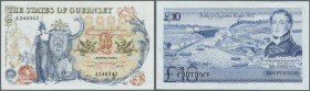 Guernsey: 10 Pounds ND(1969-75) P. 47, more seldom seen issue in nice condition, center fold and light handling in paper, no holes or tears, paper is ...