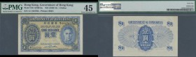 Hong Kong: 1 Dollar ND(1940-41) P. 316 in condition: PMG graded 45 Choice XF.