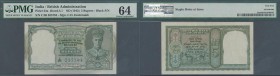 India: 5 Rupees ND(1943) P. 23a, condition: PMG graded 64 Choice UNC.