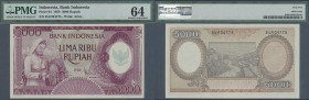 Indonesia: 500 Rupiah 1958 P. 64, condition: PMG graded 64 Choice UNC.
