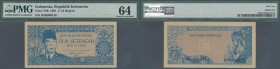 Indonesia: 2 1/2 Rupiah 1961 P. 79B, condition: PMG graded 64 Choice UNC.