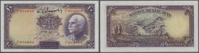 Iran: 10 Riyals 1936 P. 31, not washed or pressed, in condition: XF.
